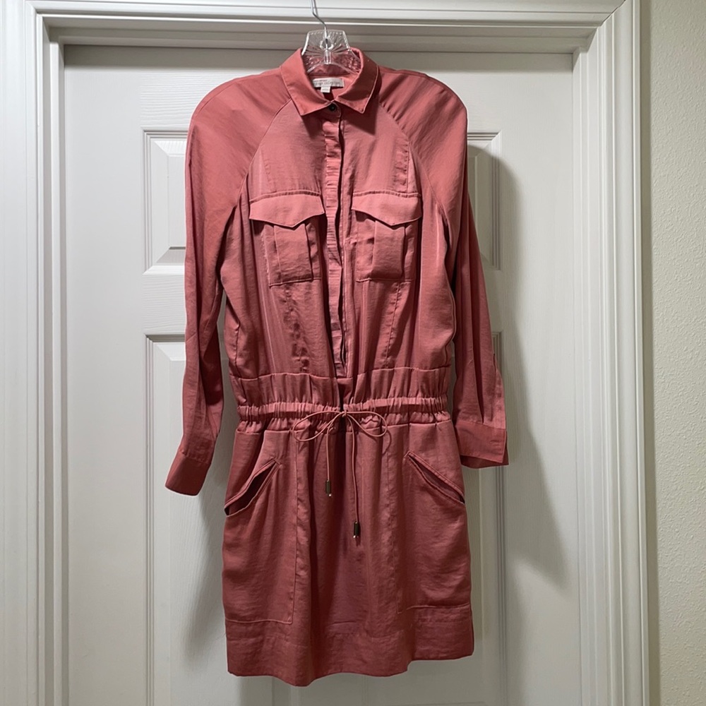 Banana Republic coral satin cute dress EUC!